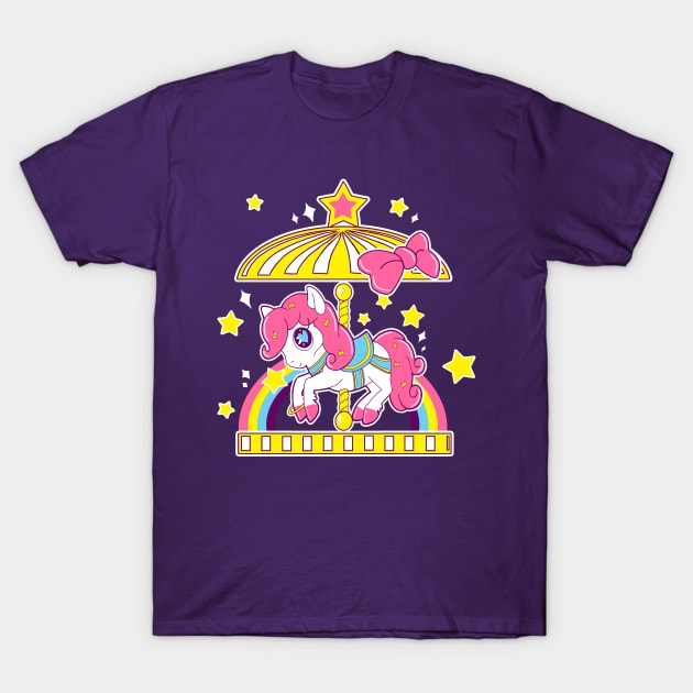 Rainbow Carousel T-Shirt by spookyruthy